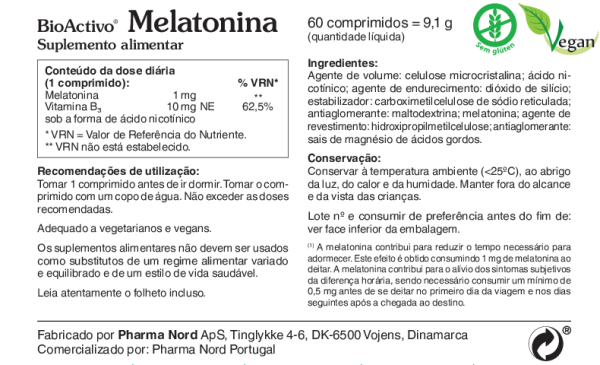 BioActivo Melatonina - 60 comp. - Image 2