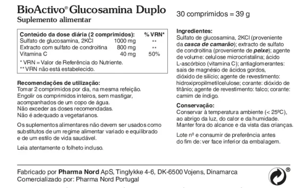 BioActivo Glucosamina Duplo- 60 comp. - Image 2