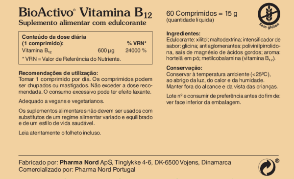 BioActivo Vitamina B12 - 60 cáps. - Image 2