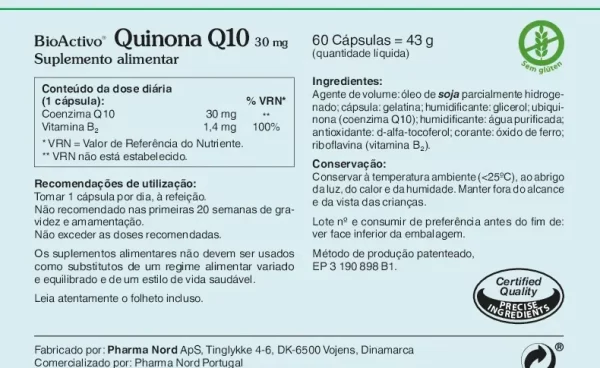 BioActivo Quinona Q10 30 mg- 60 cáps. - Image 2