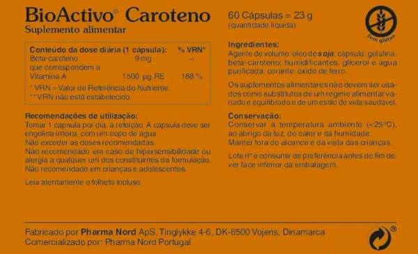 BioActivo Caroteno - 60 cáps. - Image 2