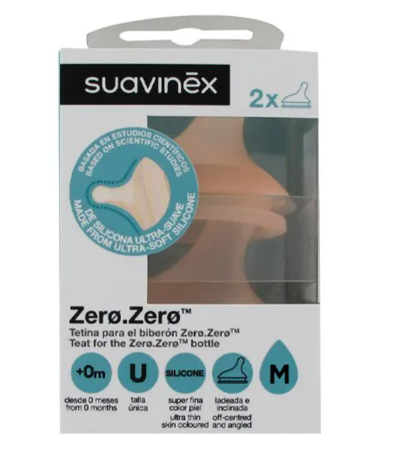 Tetina Zerozero cólicas  Silicone Cólicas M x2 - Suavinex