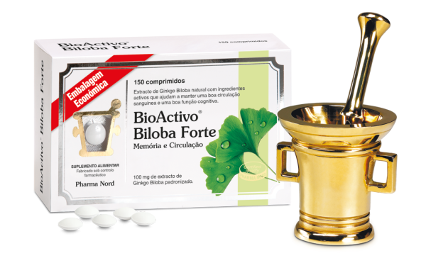 Extracto de folhas secas de Ginkgo biloba padronizado- 150comp.  100mg