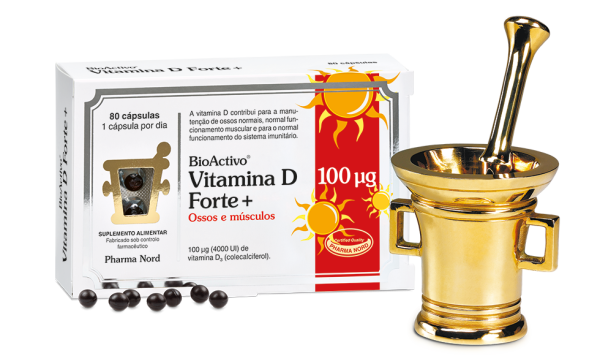BioActivo Vitamina D Forte + 100 µg  80 cápsulas