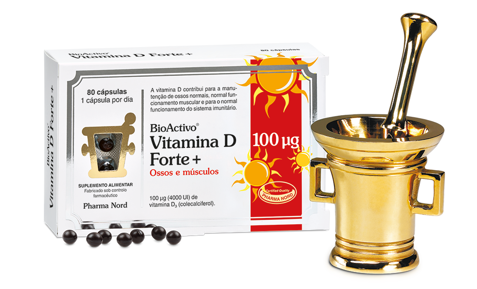 BioActivo Vitamina D Forte + 100 µg  80 cápsulas