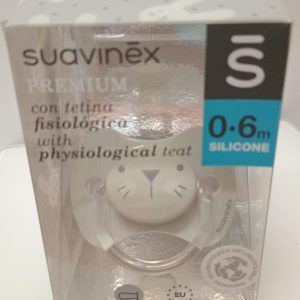 Suavinex – Chupeta Premium Silicone Anatómica 0-6m – coelhinho