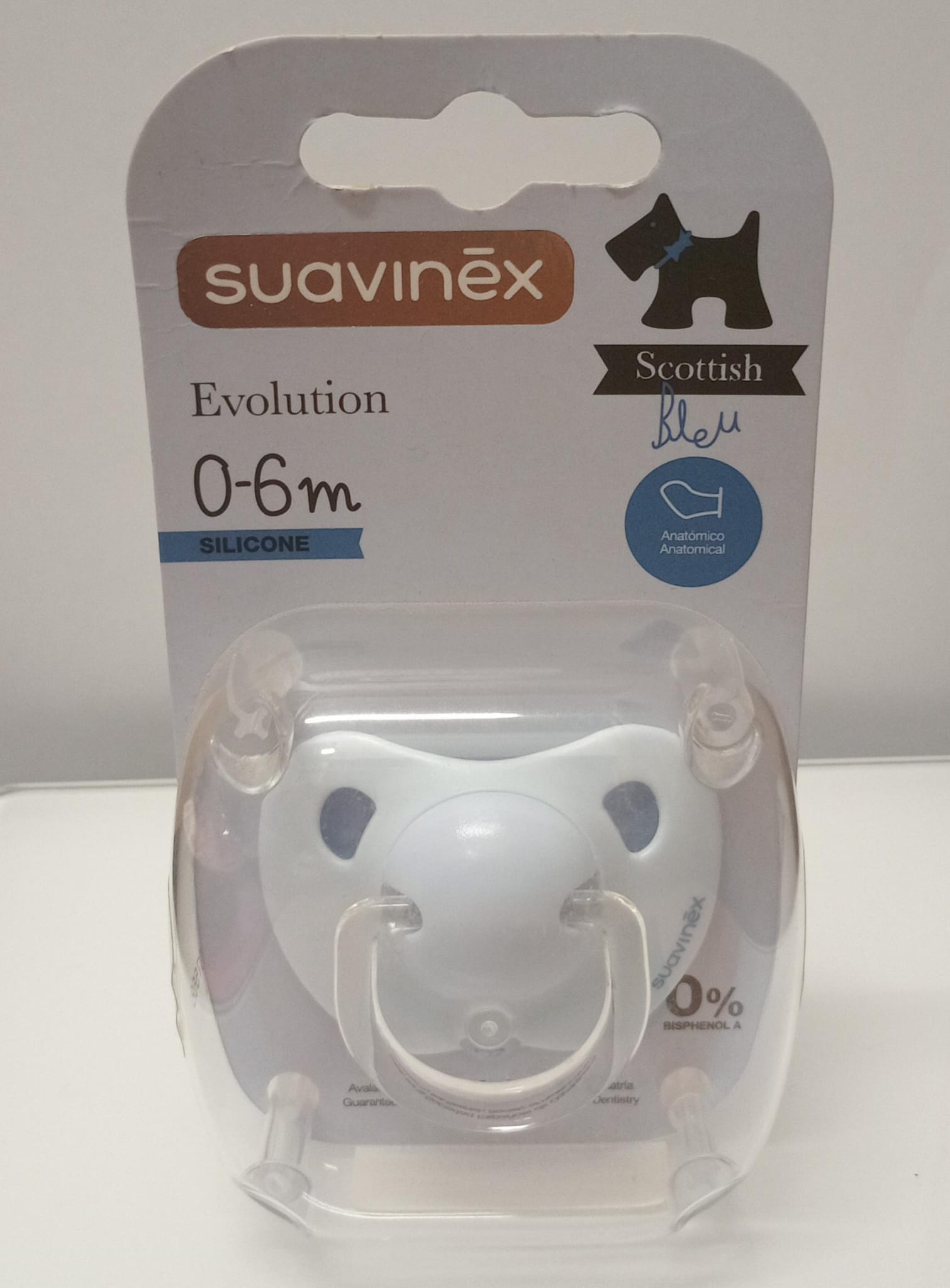 Chupeta Evolution Scottish 0-6m silicone Suavinex