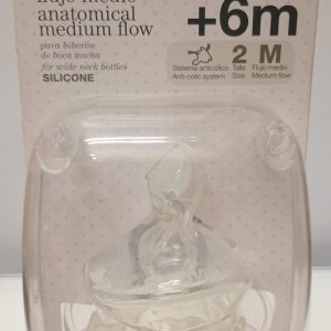 Suavinex Tetina Anatômica Silicone Fluxo Médio +6m 2 unidades
