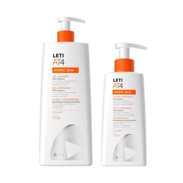 Leti At4 Gel de Banho 750ml + Leite Corporal 250ml Promo