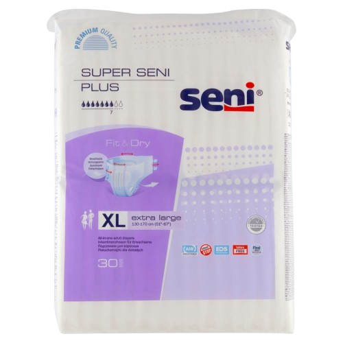 FRALDA INCONTINENCIA SUPER PLUS XL SENI 30UN