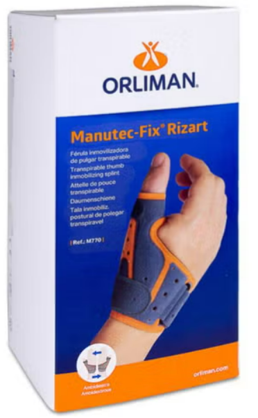 Orliman splint polegar T-2 cinzenta e laranja -BILATERAL