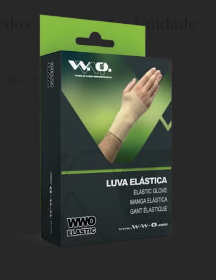 W.W.O. 435 Luva Elástica Sem Dedos  1 Unidade-  XS/S/M/L/XL