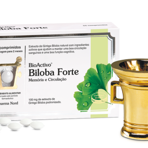 Extracto de folhas secas de Ginkgo biloba padronizado- 60 comp.  100mg